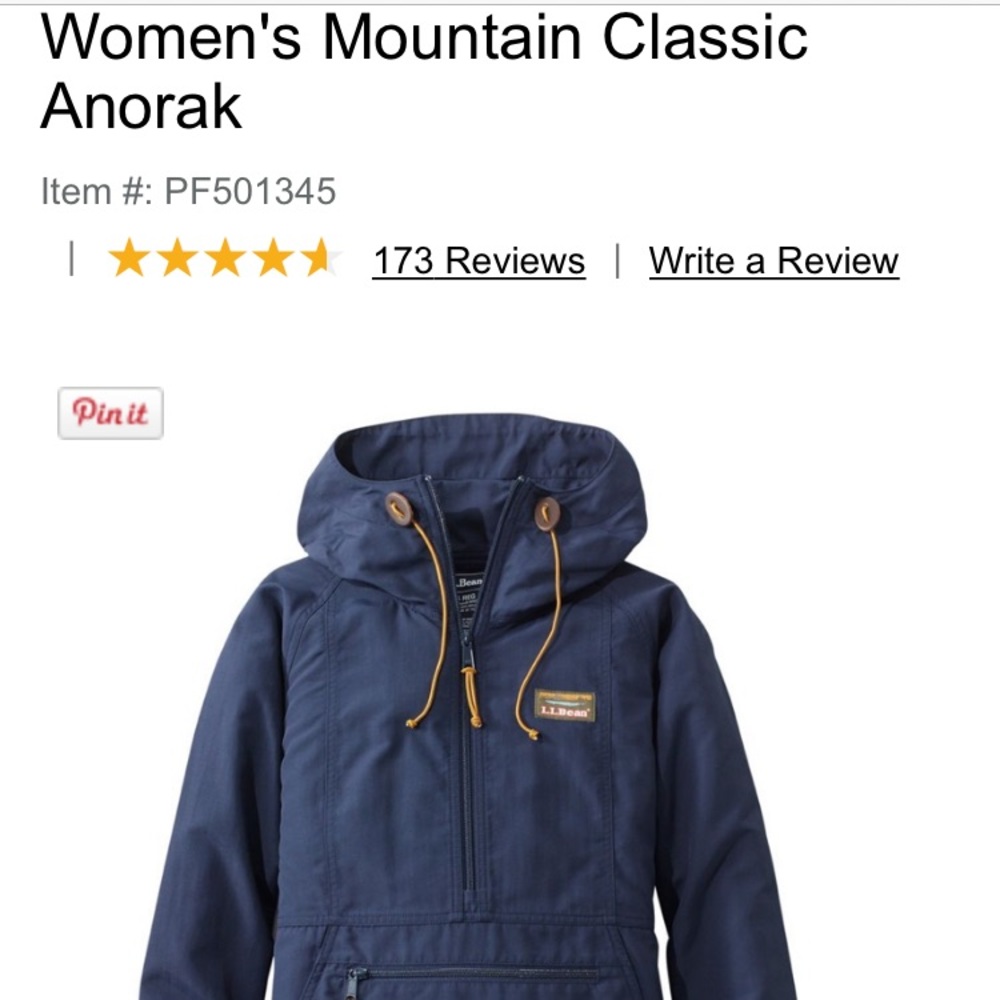 LLBean classic anorak